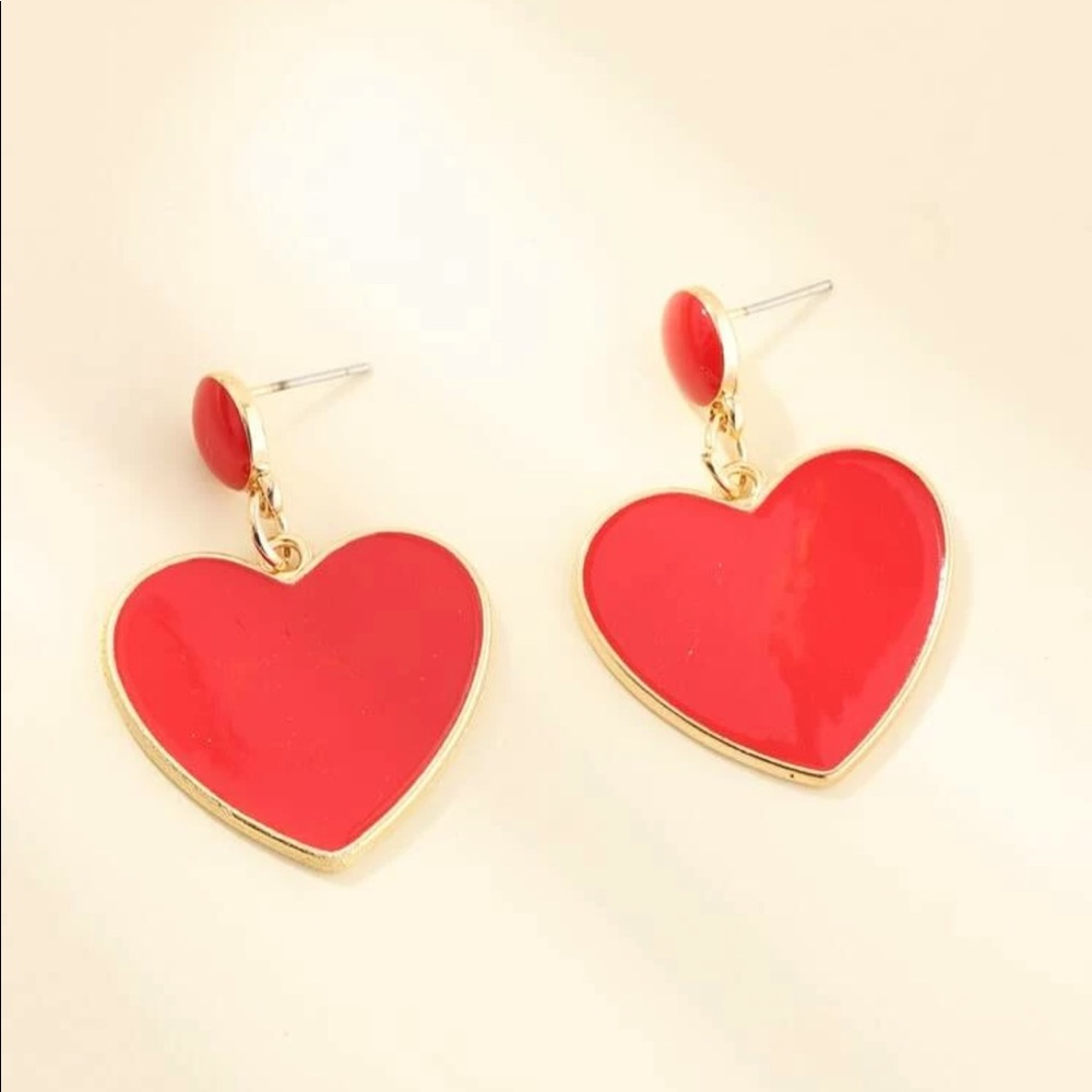 3/$30 ❤️ Heart Drop Earrings - Picture 3 of 4